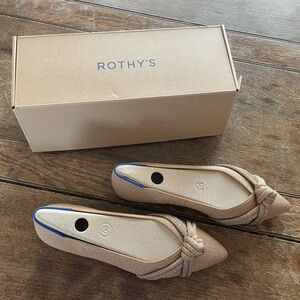 Rothy's Women's Pointed Knot Ballet Flats (Golden; Size 9)